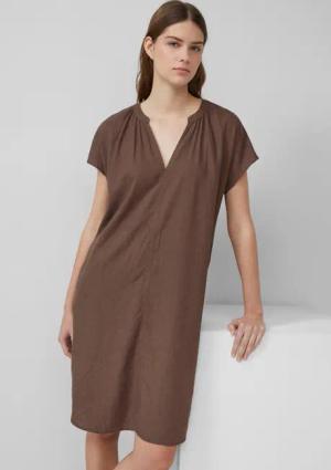 s.Oliver Minikleid Midi-Kleid aus Leinenmix mit