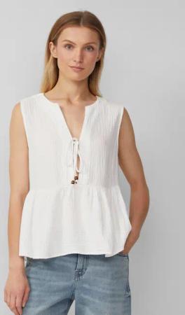 s.Oliver Blusentop Ärmellose Bluse im Relaxed