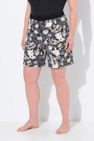 Ulla Popken Pyjama Shortys 2er-Pack uni/Blätter