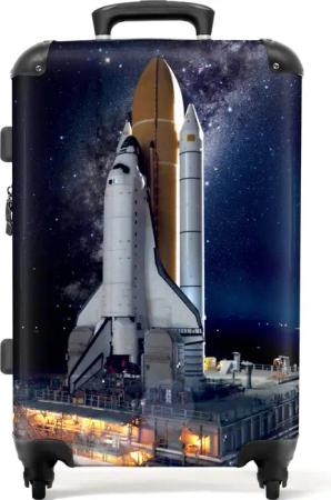 NoBoringSuitcases.com© Kinderkoffer Weltraum - Spaceshuttle -
