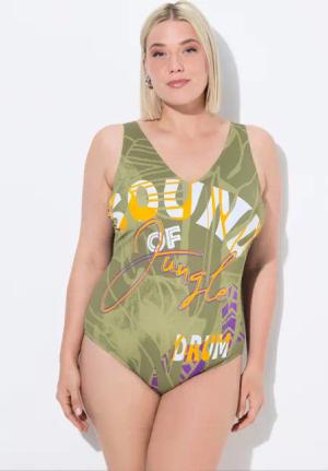 Ulla Popken Badeanzug Badeanzug Jungle ohne