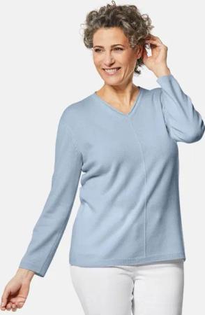 GOLDNER Strickpullover Kaschmirpullover mit V-Ausschnitt