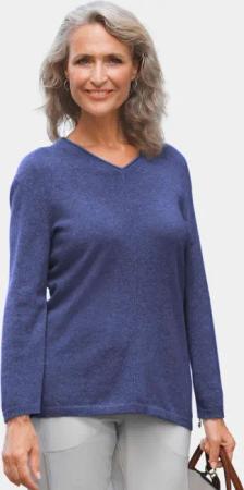 GOLDNER Strickpullover Kaschmirpullover mit V-Ausschnitt