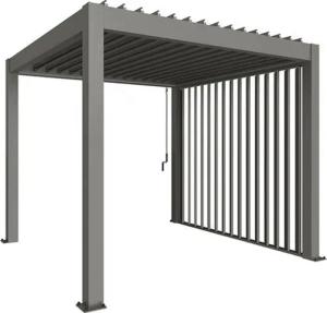 Biohort Pavillonseitenteil "Seitenwand für 3,5m-Seite von Biohort-Pergola", manuell verstellbare Lamellenwand in Sandwichbauweise