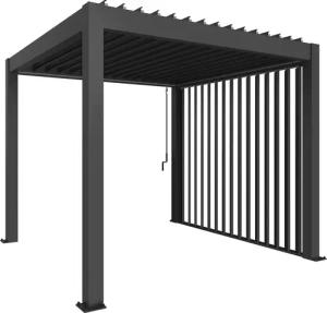 Biohort Pavillonseitenteil "Seitenwand für 3,5m-Seite von Biohort-Pergola", manuell verstellbare Lamellenwand in Sandwichbauweise