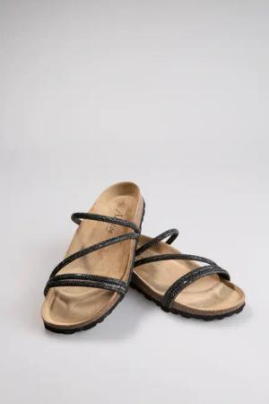 Aniston SHOES Pantolette, Sommerschuh, Strandschuh, Glitzersteine - NEUE KOLLEKTION