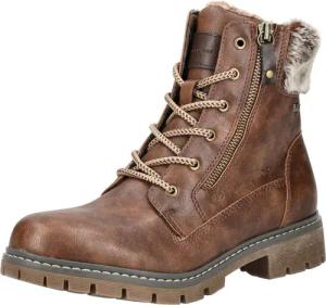 TOM TAILOR Schnürstiefelette "Tom Tailor Stiefelette Lederimitat/Textil"
