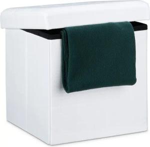 relaxdays Stauraumhocker Faltbarer Sitzhocker mit Stauraum