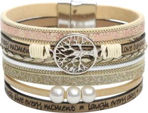 KARMA Armband Damen Wickelarmband mit Lebensbaum