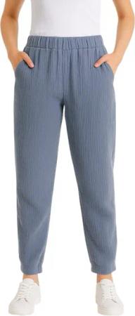 fashionshowcase Stoffhose Damen Musselin Stoffhose 100%