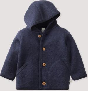 hessnatur Baby Wollwalk Jacke aus Bio-Merinowolle - blau - Größe 98/104