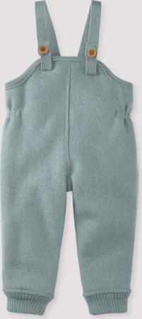 hessnatur Baby Wollwalk Latzhose aus Bio-Merinowolle - grün - Größe 74/80