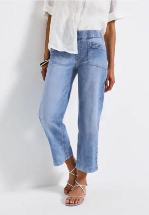 Street One Frauen Straight Leg Jeans in Blau, Gr: 36