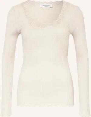 rosemunde Longsleeve BABETTE aus Seide mit Spitzenbesatz