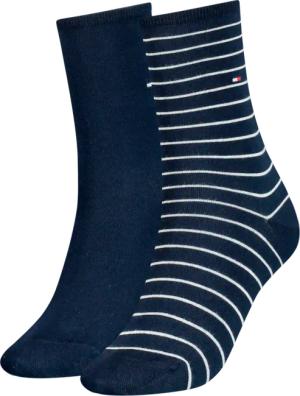 Tommy Hilfiger Socken "TH WOMEN SOCK 2P SMALL STRIPE", (2 Paar), mit schmalem Rippenbündchen, meliert, gestreift