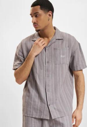 Denim Project Stripe Structured Short Sleeve Shirt