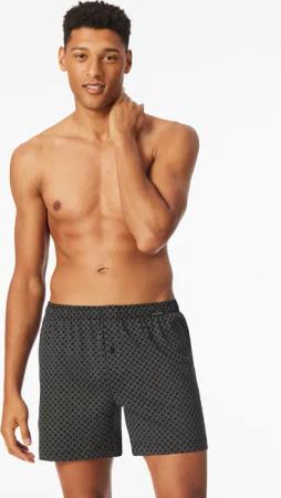 Boxershorts 2er-Pack Jersey uni / schwarz gemustert - Boxershorts Multipacks 14