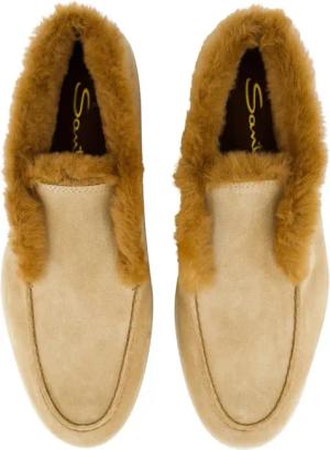 Santoni Stiefel - Dames Fortune Donna Fur - Gr. 39 (EU) - in Beige - für Damen