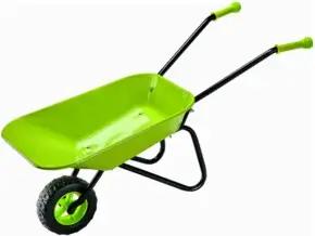 FREUND Kinderschubkarre 68088 Metallwanne u. -gestell grün/schwarz, Kinderhände 80 x 39