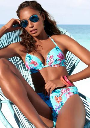 SUNSEEKER Bikini-Hose Damen hellblau-bedruckt Gr.36