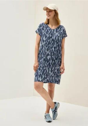 Cecil Damen Gemustertes Kleid in Blau, Gr: XS