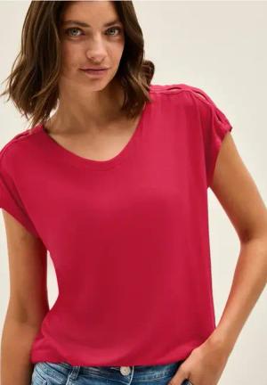 Cecil Damen Shirt mit Cut-Out Details in Rot, Gr: S