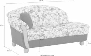 Home affaire Ottomane "Milano, bequemes solitär Sofa im Landhaus-Stil, B/T/H 181/79/83cm"