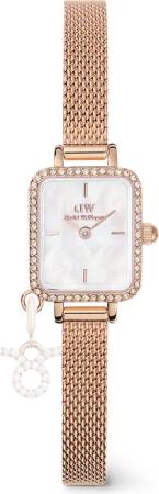 Daniel Wellington DW Uhr Quadro Mini Crystal Zodiac Melrose 15.4x18.2mm Rose Gold