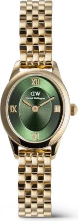 Daniel Wellington DW Uhr Ophelia Mini Emerald Gold 22x25.5mm