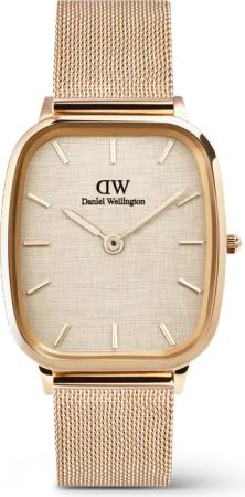 Daniel Wellington DW Uhr Marlon Melrose Linen 32x36,3mm Rose Gold