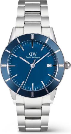 Daniel Wellington DW Uhr Iconic Paradigma Link Blue Enamel Silver 40mm