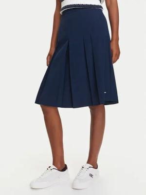 Tommy Hilfiger Faltenrock WW0WW46796 Dunkelblau Regular Fit