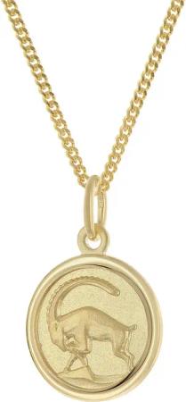 trendor 28468-01 Kinder Sternzeichen Steinbock Gold 333 mit vergoldeter Kette