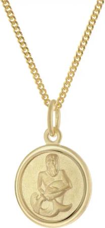 trendor 28468-02 Kinder Sternzeichen Wassermann Gold 333 mit vergoldeter Kette
