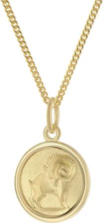 trendor 28468-04 Kinder Sternzeichen Widder Gold 333 mit vergoldeter Kette