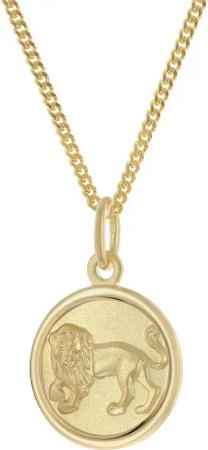 trendor 28468-08 Kinder Sternzeichen Löwe Gold 333 mit vergoldeter Kette