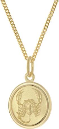 trendor 28468-11 Kinder Sternzeichen Skorpion Gold 333 mit vergoldeter Kette