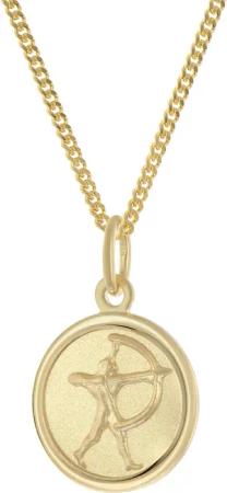 trendor 28468-12 Kinder Sternzeichen Schütze Gold 333 mit vergoldeter Kette