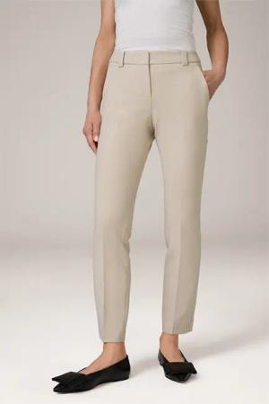 Crêpe-Anzug-Hose in Beige