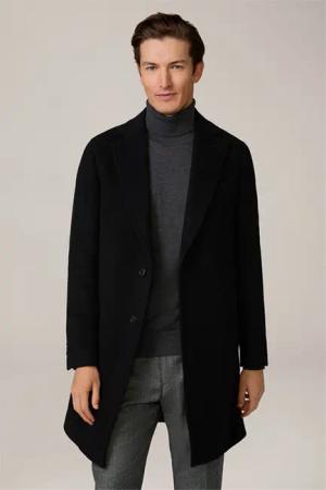 Wollmix-Mantel Centro mit Cashmere in Schwarz