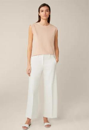 Baumwoll-Interlock-Shirt in Pfirsich