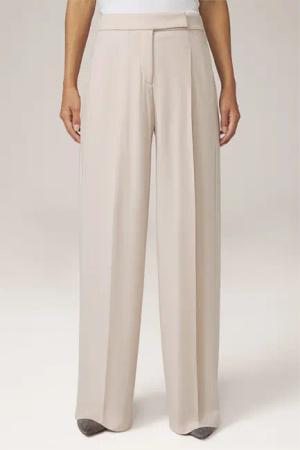 Wolljersey-Marlene-Hose in Hellbeige