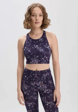 hessnatur Loungewear Bustier Highneck ACTIVE LIGHT aus Bio-Baumwolle - lila - Größe 38