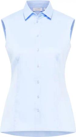 Satin Shirt Bluse in hellblau unifarben