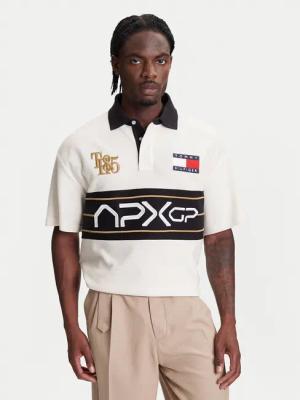 Tommy Hilfiger Poloshirt F1 Movie Race Day MW0MW41393 Écru Relaxed Fit