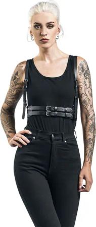 Poizen Industries - Gothic Harness - Revon Belt - für Damen - schwarz