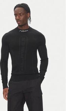 Tommy Hilfiger Longsleeve F1 Movie MW0MW41383 Schwarz Slim Fit