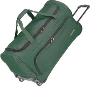 travelite Reisetasche "Basics Fresh, 71 cm, schwarz", Duffle Bag Reisegepäck Reisebag mit Rollen