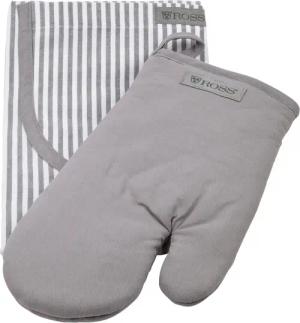 ROSS Grillhandschuhe "Exclusiv", (Set, 2 tlg.), inkl. Latzschürze, 100% Baumwolle