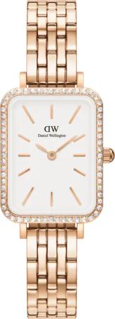 Daniel Wellington DW Uhr Quadro Lumine Bezel 5-Link Melrose 20x26mm Rose Gold